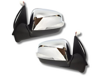 Door Mirrors with Indicator for Isuzu D-MAX - 5 Pins - Chrome - Pair (2008 - 2012)-Spoilers and Bodykits Australia