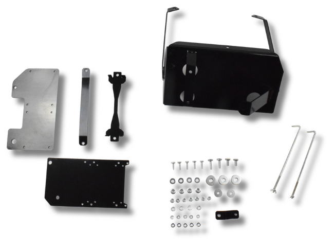 Dual Battery Tray for 70 Series Toyota Landcruiser 1VD-FTV V8 4.5L - Black-Spoilers and Bodykits Australia