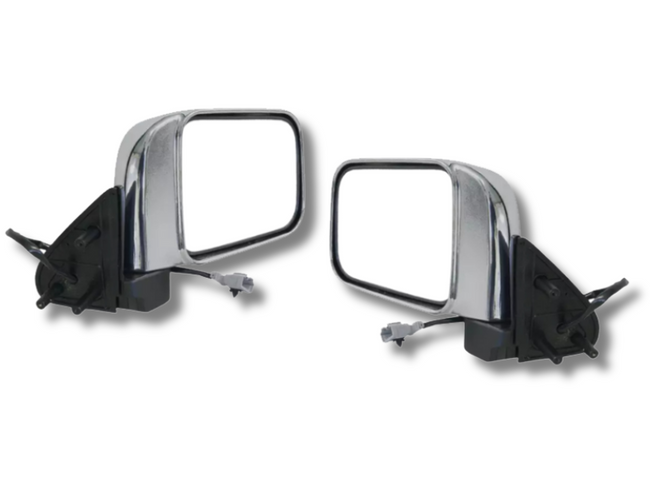 Electric Door Mirrors for D22 Nissan Navara 4WD - Chrome - Pair (2001 - 2015)-Spoilers and Bodykits Australia