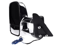 Extendable Towing Mirror with Indicator for 80 Series Toyota Landcruiser - Manual Mirror - Chrome - Pair-Spoilers and Bodykits Australia