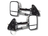 Extendable Towing Mirrors for 120 Series Toyota Prado - Chrome - Pair (2002 - 2009)-Spoilers and Bodykits Australia
