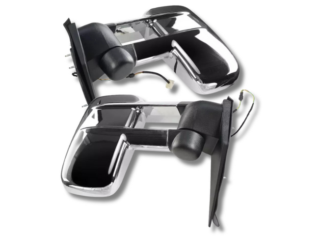 Extendable Towing Mirrors for 200 Series Toyota Landcruiser - Chrome - Pair-Spoilers and Bodykits Australia