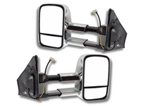 Extendable Towing Mirrors for 200 Series Toyota Landcruiser - Chrome - Pair (Without Indicators)-Spoilers and Bodykits Australia