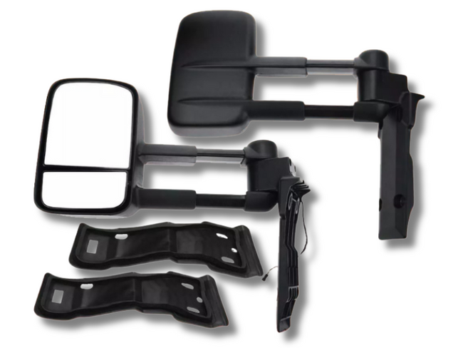 Extendable Towing Mirrors for 70 / 75 / 78 / 79 Series Toyota Landcruiser - Electric Mirror - Pair-Spoilers and Bodykits Australia
