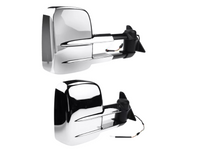 Extendable Towing Mirrors for 80 Series Toyota Landcruiser - Chrome - Pair (1990 - 1998)-Spoilers and Bodykits Australia