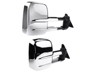 Extendable Towing Mirrors for 80 Series Toyota Landcruiser - Manual Mirror - Chrome - Pair (1990 - 1998)-Spoilers and Bodykits Australia