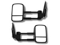 Extendable Towing Mirrors for D40 Nissan Navara - Manual Mirror - Black - Pair (2005 - 2015)-Spoilers and Bodykits Australia