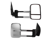 Extendable Towing Mirrors for D40 Nissan Navara - Manual Mirror - Chrome - Pair (2005 - 2015)-Spoilers and Bodykits Australia