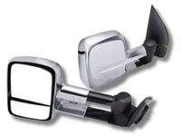 Extendable Towing Mirrors for D40 Nissan Navara - Manual Mirror - Chrome - Pair (2005 - 2015)-Spoilers and Bodykits Australia