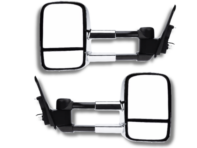 Extendable Towing Mirrors for Ford Territory SX / SY / SZ - Chrome - Pair (2004 - 2016)-Spoilers and Bodykits Australia