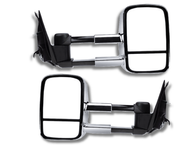 Extendable Towing Mirrors for Ford Territory SX / SY / SZ - Chrome - Pair (2004 - 2016)-Spoilers and Bodykits Australia