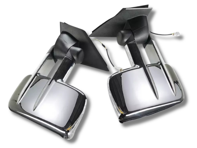 Extendable Towing Mirrors for Mazda BT-50 UP / UR - Chrome - Pair (2012 - 2019)-Spoilers and Bodykits Australia