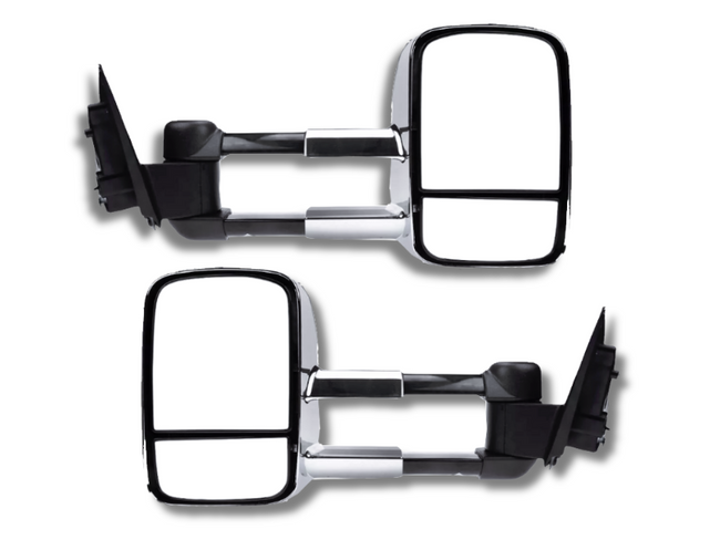 Extendable Towing Mirrors for PX1 / PX2 Ford Ranger / Everest UA - Chrome - Pair (2012 - 2022)-Spoilers and Bodykits Australia