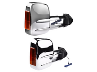 Extendable Towing Mirrors with Indicator for Land Rover Discovery 3 & 4 - Chrome - Manual Mirror - Pair-Spoilers and Bodykits Australia
