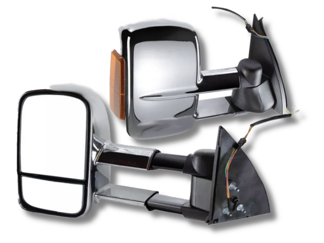 Extendable Towing Mirrors with Indicators for 150 Series Toyota Prado - Chrome - Pair-Spoilers and Bodykits Australia