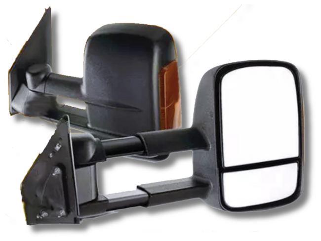 Extendable Towing Mirrors with Indicators for 200 Series Toyota Landcruiser - Pair (2007 - 2011)-Spoilers and Bodykits Australia