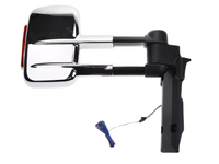 Extendable Towing Mirrors with Indicators for 70 / 75 / 78 / 79 Series Toyota Landcruiser - Chrome - Electric Mirror-Spoilers and Bodykits Australia