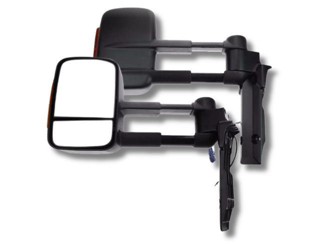 Extendable Towing Mirrors with Indicators for 70 / 75 / 78 / 79 Series Toyota Landcruiser - Electric Mirror - Pair-Spoilers and Bodykits Australia