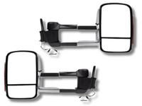 Extendable Towing Mirrors with Indicators for 80 Series Toyota Landcruiser - Chrome - Electric Mirror - Pair-Spoilers and Bodykits Australia
