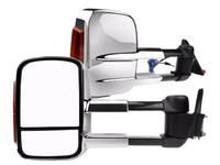 Extendable Towing Mirrors with Indicators for 80 Series Toyota Landcruiser - Chrome - Pair-Spoilers and Bodykits Australia