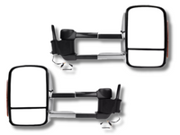 Extendable Towing Mirrors with Indicators for 80 Series Toyota Landcruiser - Chrome - Pair-Spoilers and Bodykits Australia