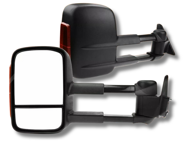 Extendable Towing Mirrors with Indicators for 80 Series Toyota Landcruiser - Electric Mirror - Pair-Spoilers and Bodykits Australia