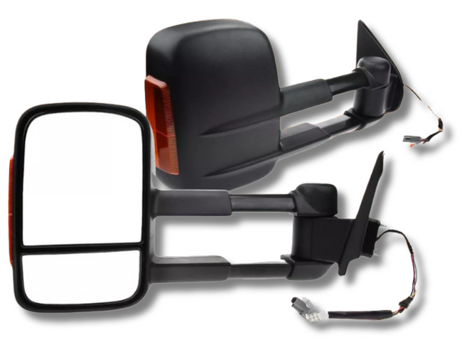 Extendable Towing Mirrors with Indicators for Holden Rodeo / Colorado & Isuzu D-MAX - Electric Mirror - Pair-Spoilers and Bodykits Australia