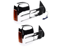 Extendable Towing Mirrors with Indicators for Holden Rodeo & Isuzu D-MAX - Manual Mirror - Chrome - Pair-Spoilers and Bodykits Australia