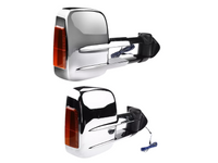 Extendable Towing Mirrors with Indicators for Land Rover Discovery 3 & 4 - Manual Mirror - Chrome - Pair-Spoilers and Bodykits Australia