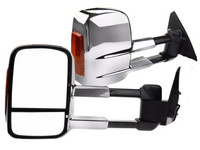 Extendable Towing Mirrors with Indicators for ML / MN Mitsubishi Triton - Chrome - Pair (2005 - 2015)-Spoilers and Bodykits Australia