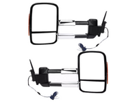 Extendable Towing Mirrors with Indicators for ML / MN Mitsubishi Triton - Manual Mirror - Chrome - Pair-Spoilers and Bodykits Australia
