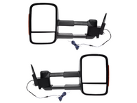Extendable Towing Mirrors with Indicators for ML / MN Mitsubishi Triton - Manual Mirror - Pair (2005 - 2015)-Spoilers and Bodykits Australia