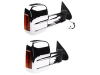 Extendable Towing Mirrors with Indicators for MQ / MR Mitsubishi Triton - Chrome - Pair (2015 Onwards)-Spoilers and Bodykits Australia