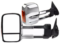 Extendable Towing Mirrors with Indicators for MQ / MR Mitsubishi Triton - Manual Mirror - Chrome - Pair-Spoilers and Bodykits Australia
