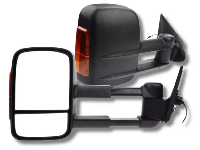 Extendable Towing Mirrors with Indicators for MQ / MR Mitsubishi Triton - Manual Mirror - Pair (2015 - 2019)-Spoilers and Bodykits Australia