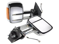 Extendable Towing Mirrors with Indicators for Mazda BT-50 - Chrome - Pair (2012 Onwards)-Spoilers and Bodykits Australia