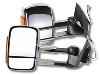 Extendable Towing Mirrors with Indicators for Mazda BT-50 - Chrome - Pair (2012 Onwards)-Spoilers and Bodykits Australia