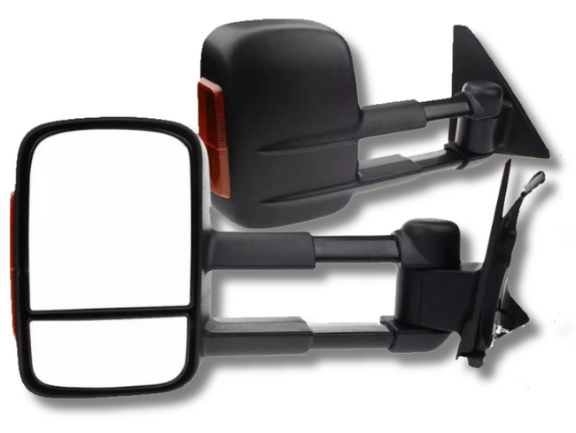 Extendable Towing Mirrors with Indicators for Mitsubishi Pajero - Manual Mirror - Pair (2001 - 2019)-Spoilers and Bodykits Australia