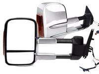 Extendable Towing Mirrors with Indicators for PJ / PK Ford Ranger - Chrome - Pair (2009 - 2011)-Spoilers and Bodykits Australia