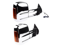 Extendable Towing Mirrors with Indicators for PJ / PK Ford Ranger - Chrome - Pair (2009 - 2011)-Spoilers and Bodykits Australia