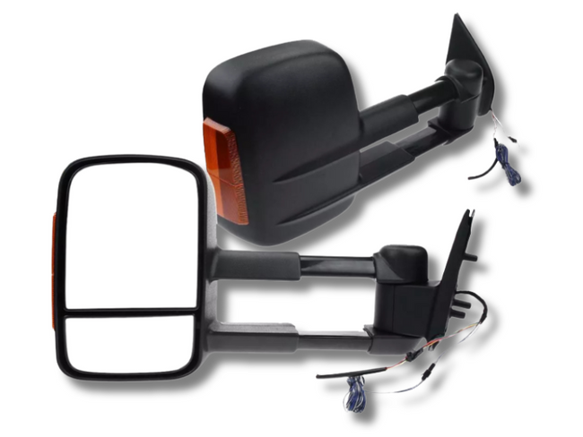 Extendable Towing Mirrors with Indicators for PJ / PK Ford Ranger - Electric Mirror - Pair (2009 - 2011)-Spoilers and Bodykits Australia