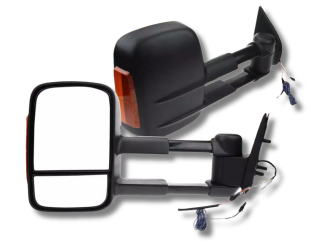 Extendable Towing Mirrors with Indicators for PJ / PK Ford Ranger - Electric Mirror - Pair (2009 - 2011)-Spoilers and Bodykits Australia