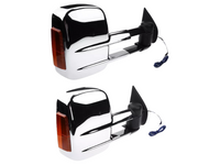Extendable Towing Mirrors with Indicators for PJ / PK Ford Ranger - Manual Mirror - Chrome - Pair-Spoilers and Bodykits Australia