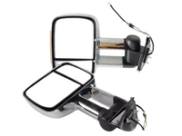 Extendable Towing Mirrors with Indicators for Toyota Hilux - Chrome - Electric Mirror - Pair (2005 - 2015)-Spoilers and Bodykits Australia