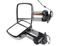 Extendable Towing Mirrors with Indicators for Toyota Hilux - Chrome - Pair (2005 - 2015)-Spoilers and Bodykits Australia