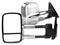 Extendable Towing Mirrors without Indicator for Mitsubishi Pajero - Chrome - Manual Mirror - Pair (2001 - 2019)-Spoilers and Bodykits Australia
