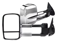 Extendable Towing Mirrors without Indicators for MQ / MR Mitsubishi Triton - Chrome - Electric Mirror - Pair (2015 - 2019)-Spoilers and Bodykits Australia