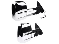 Extendable Towing Mirrors without Indicators for MQ / MR Mitsubishi Triton - Chrome - Electric Mirror - Pair (2015 - 2019)-Spoilers and Bodykits Australia