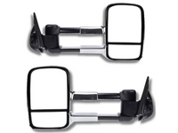 Extendable Towing Mirrors without Indicators for MQ / MR Mitsubishi Triton - Chrome - Manual Mirror - Pair-Spoilers and Bodykits Australia