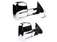 Extendable Towing Mirrors without Indicators for MQ / MR Mitsubishi Triton - Chrome - Pair-Spoilers and Bodykits Australia